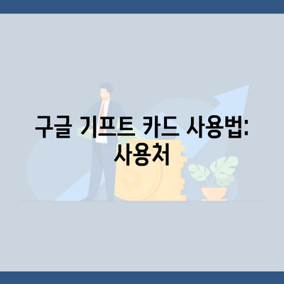 구글 기프트 카드 사용법: 사용처