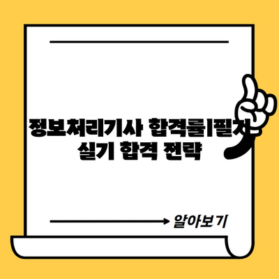 정보처리기사 합격률ㅣ필기 실기 합격 전략