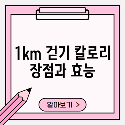 1km 걷기 칼로리 장점과 효능