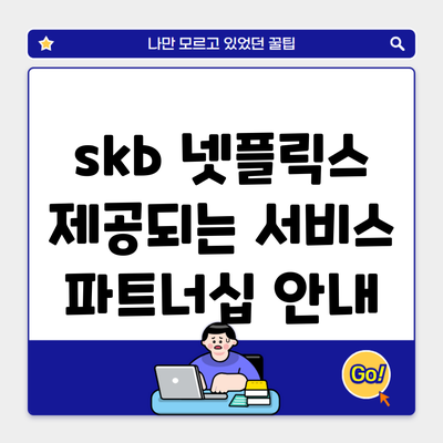 skb 넷플릭스 제공되는 서비스 파트너십 안내