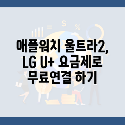 애플워치 울트라2, LG U+ 요금제로 무료연결 하기