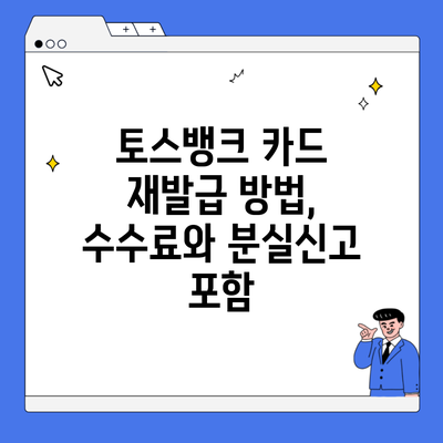 토스뱅크 카드 재발급 방법, 수수료와 분실신고 포함