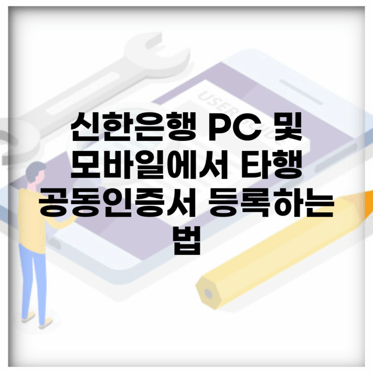 신한은행 PC 및 모바일에서 타행 공동인증서 등록하는 법