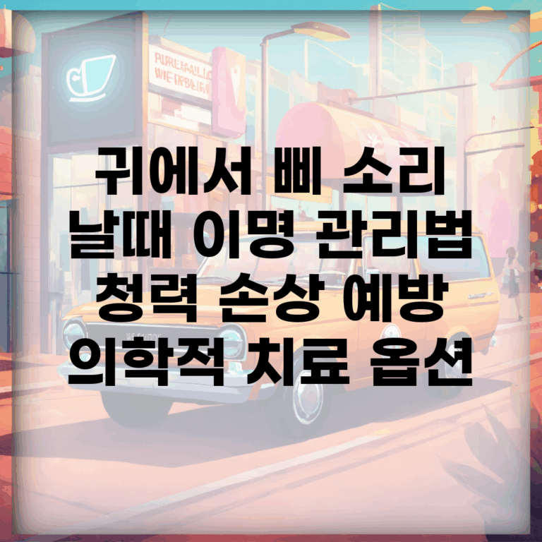 귀에서 삐 소리 날때 이명 관리법 | 청력 손상 예방 | 의학적 치료 옵션