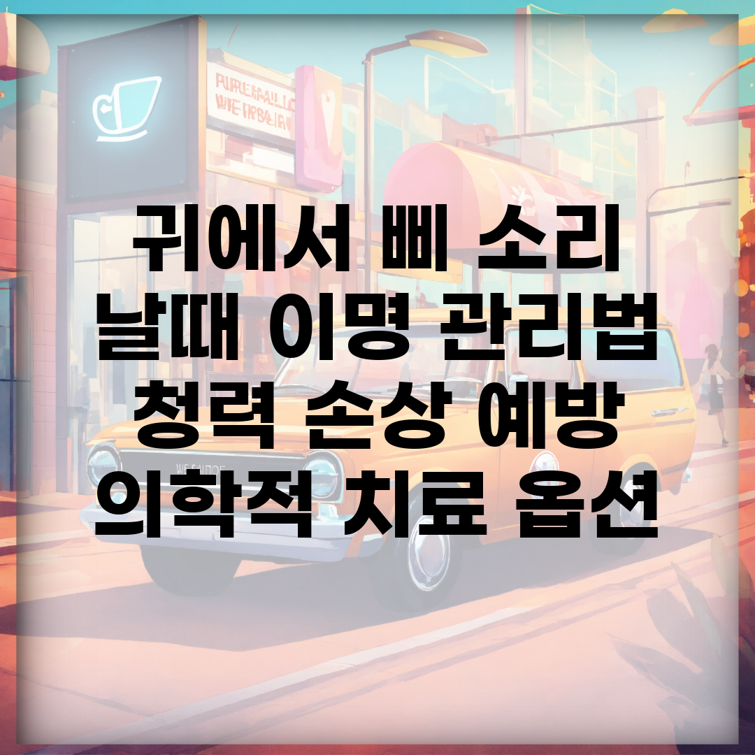귀에서 삐 소리 날때 이명 관리법 | 청력 손상 예방 | 의학적 치료 옵션