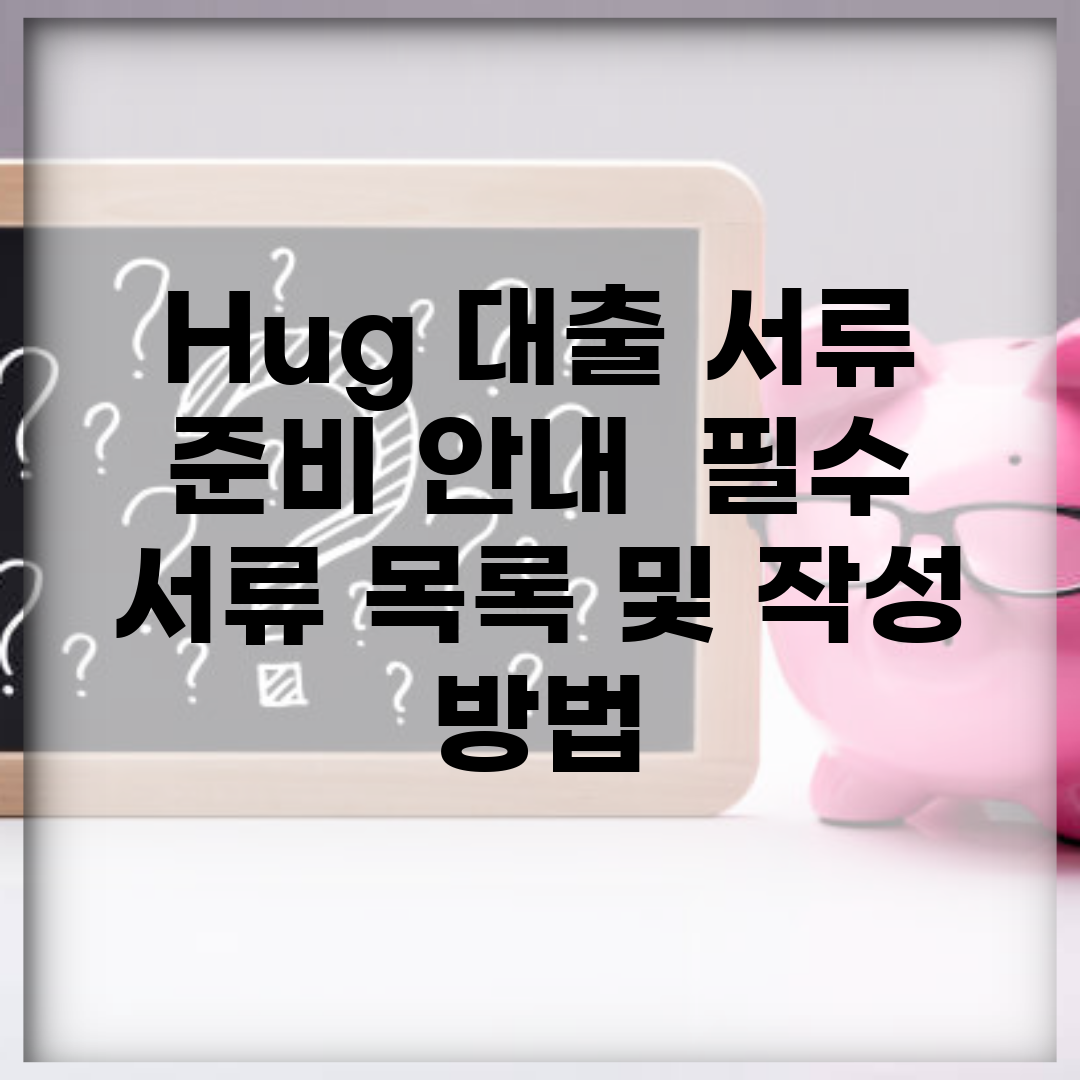 Hug 대출 서류 준비 안내 | 필수 서류 목록 및 작성 방법