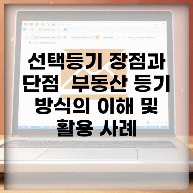 선택등기 장점과 단점 | 부동산 등기 방식의 이해 및 활용 사례