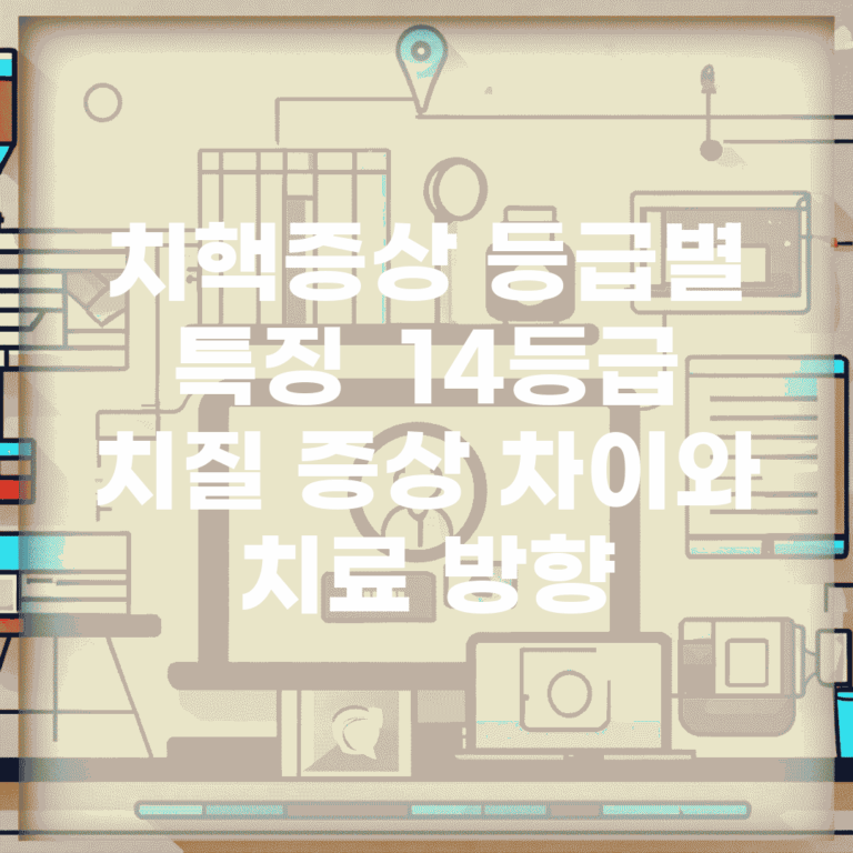 치핵증상 등급별 특징 | 1~4등급 치질 증상 차이와 치료 방향