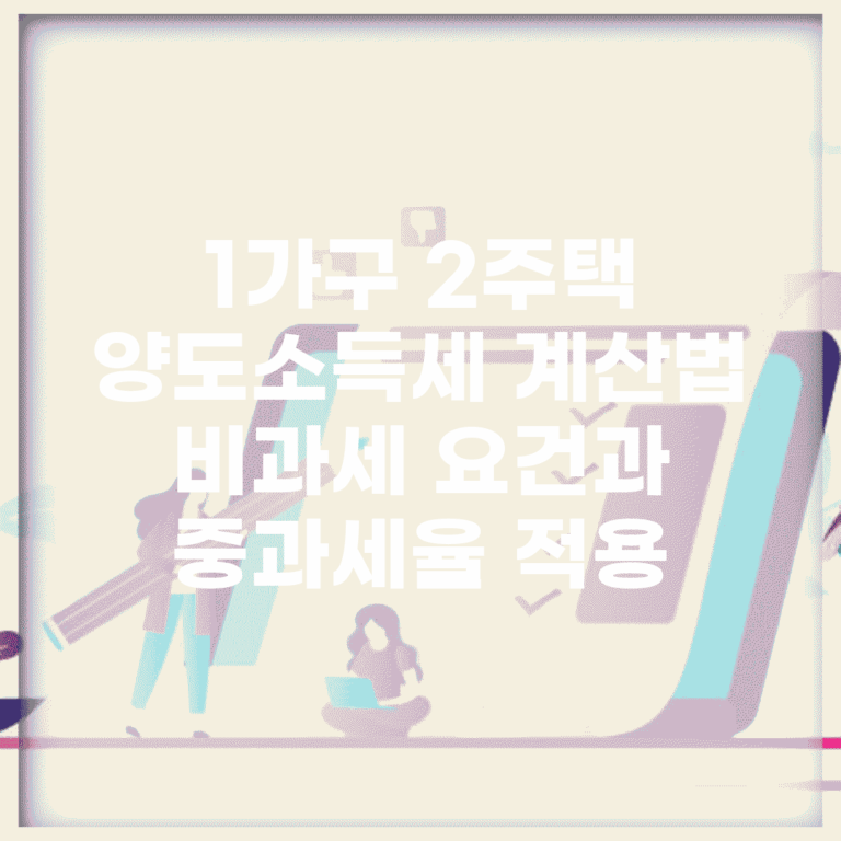 1가구 2주택 양도소득세 계산법 | 비과세 요건과 중과세율 적용