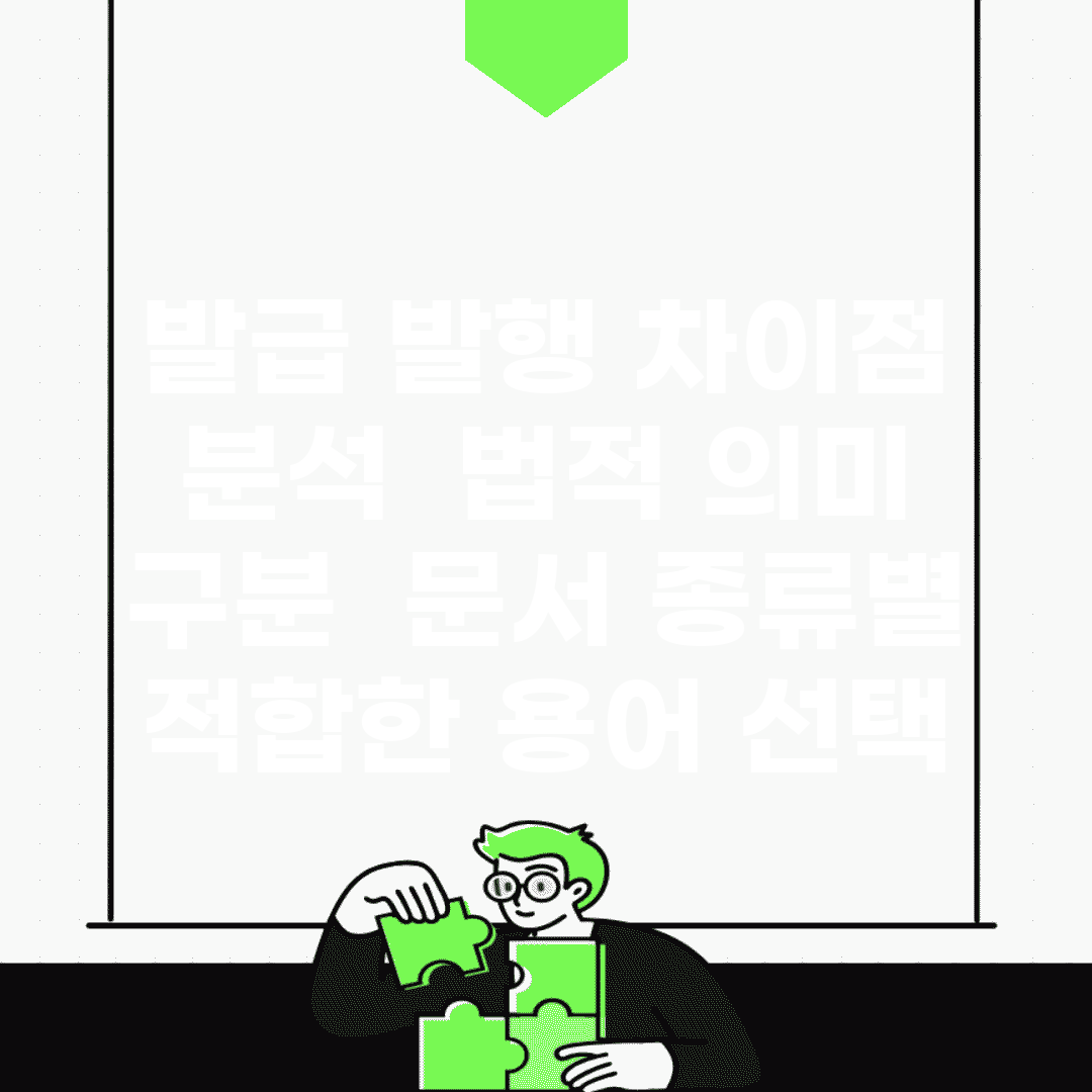 발급 발행 차이점 분석 | 법적 의미 구분 | 문서 종류별 적합한 용어 선택