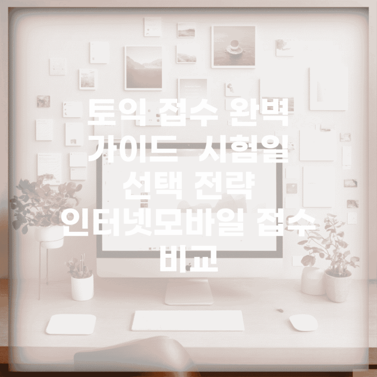 토익 접수 완벽 가이드 | 시험일 선택 전략 | 인터넷/모바일 접수 비교