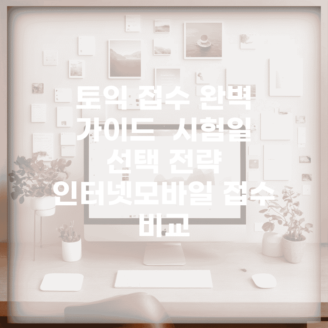 토익 접수 완벽 가이드 | 시험일 선택 전략 | 인터넷/모바일 접수 비교