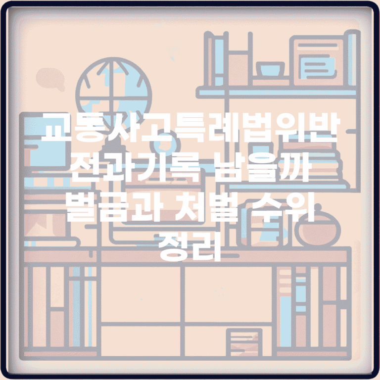 교통사고특례법위반 전과기록 남을까? | 벌금과 처벌 수위 정리