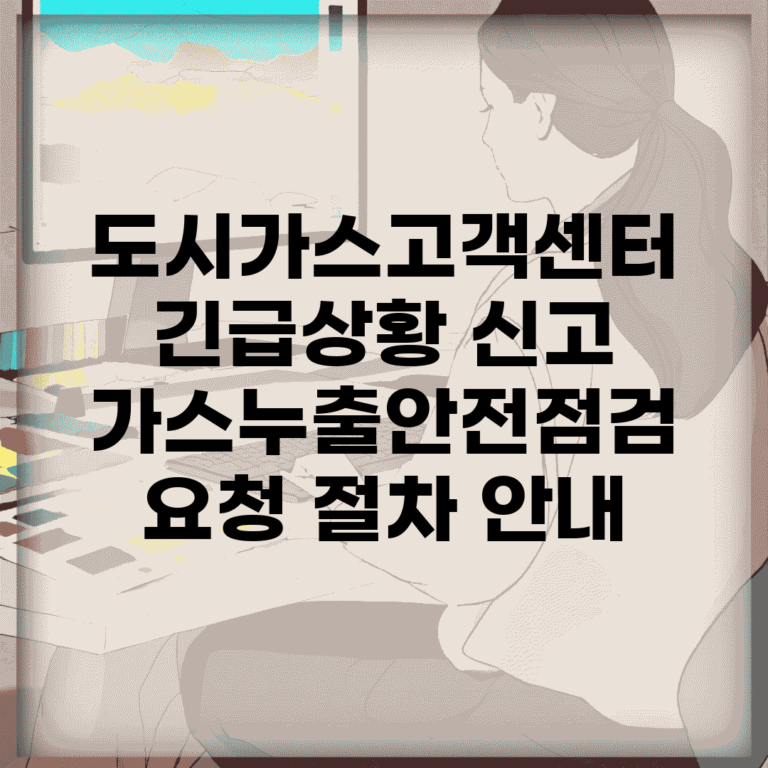 도시가스고객센터 긴급상황 신고 | 가스누출/안전점검 요청 절차 안내