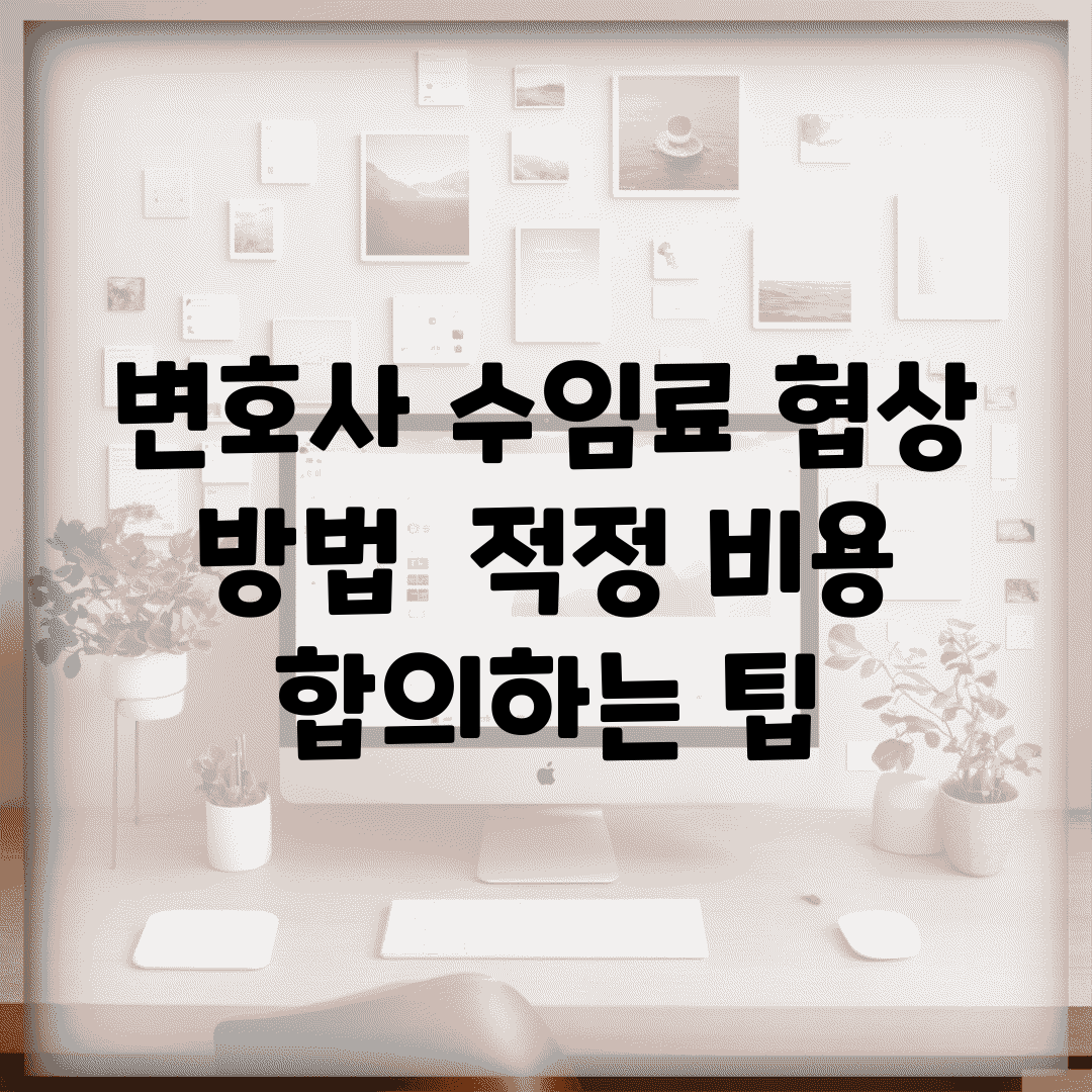 변호사 수임료 협상 방법 | 적정 비용 합의하는 팁
