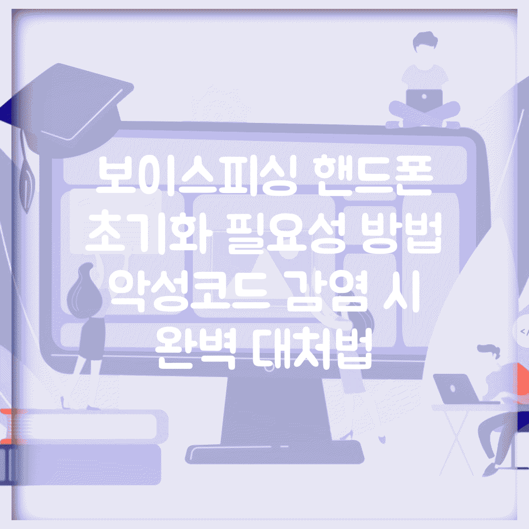 보이스피싱 핸드폰 초기화 필요성 방법 | 악성코드 감염 시 완벽 대처법