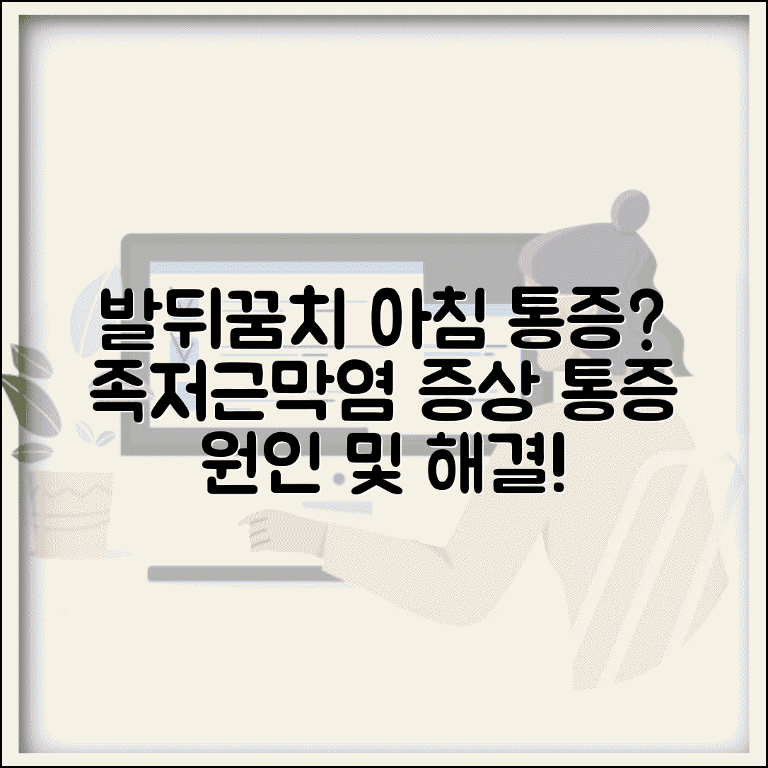 발바닥 통증 | 족저근막염 증상 | 발뒤꿈치 아침 통증 원인