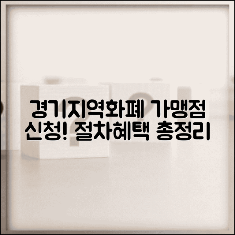 경기지역화폐 가맹점 신청 | 사업자 등록 절차 혜택 완벽 가이드