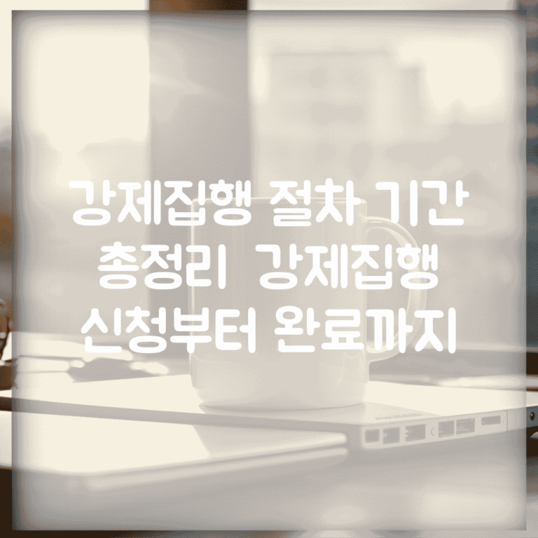 강제집행 절차 기간 총정리 | 강제집행 신청부터 완료까지