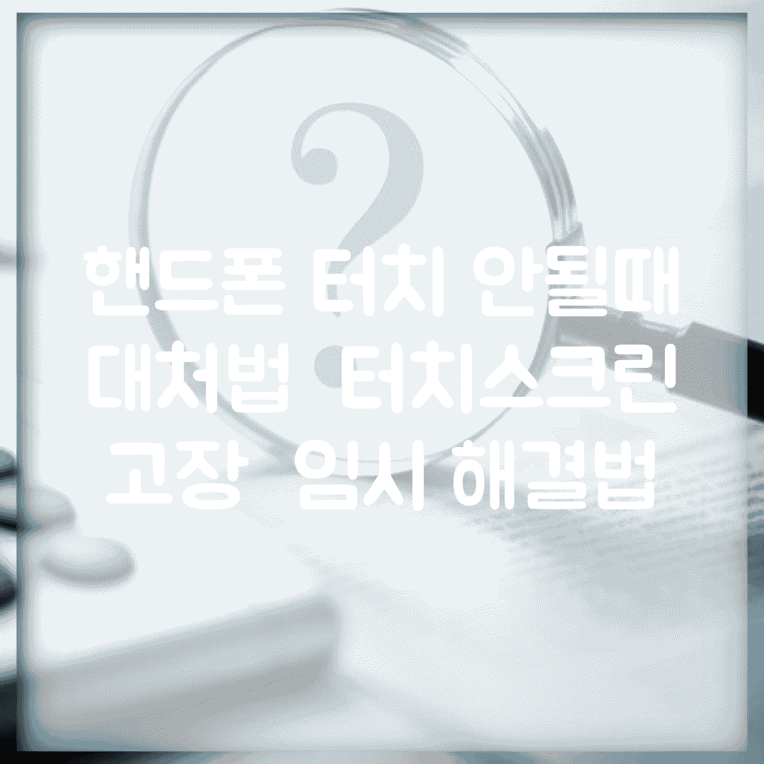 핸드폰 터치 안될때 대처법 | 터치스크린 고장 + 임시 해결법