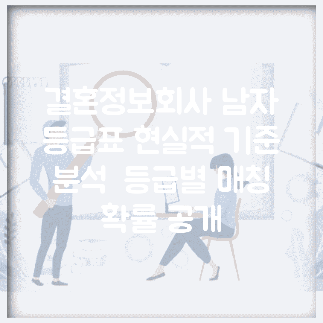 결혼정보회사 남자 등급표 현실적 기준 분석 | 등급별 매칭 확률 공개