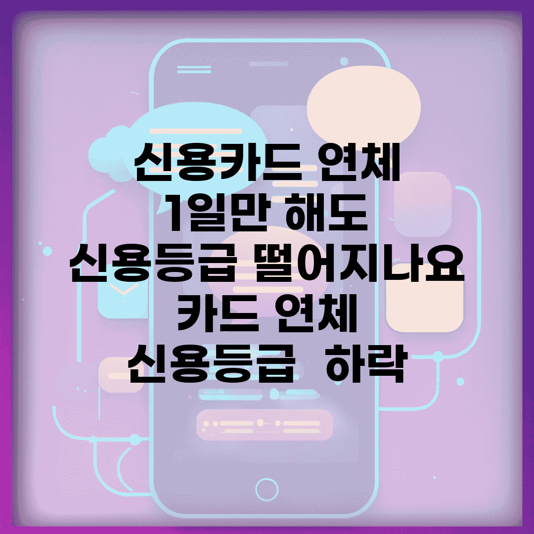신용카드 연체 1일만 해도 신용등급 떨어지나요 | 카드 연체 | 신용등급 | 하락