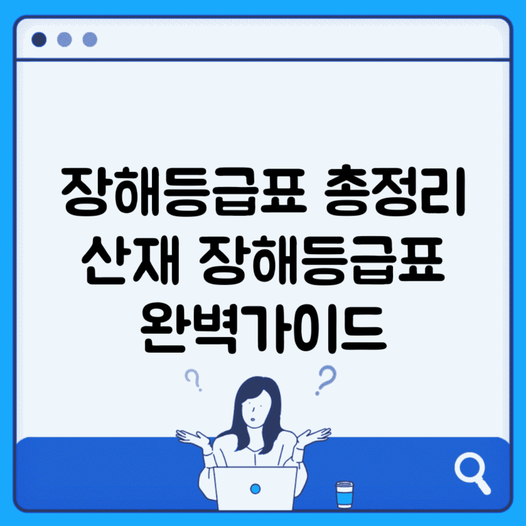 장해등급표 총정리 | 산재 장해등급표 완벽가이드