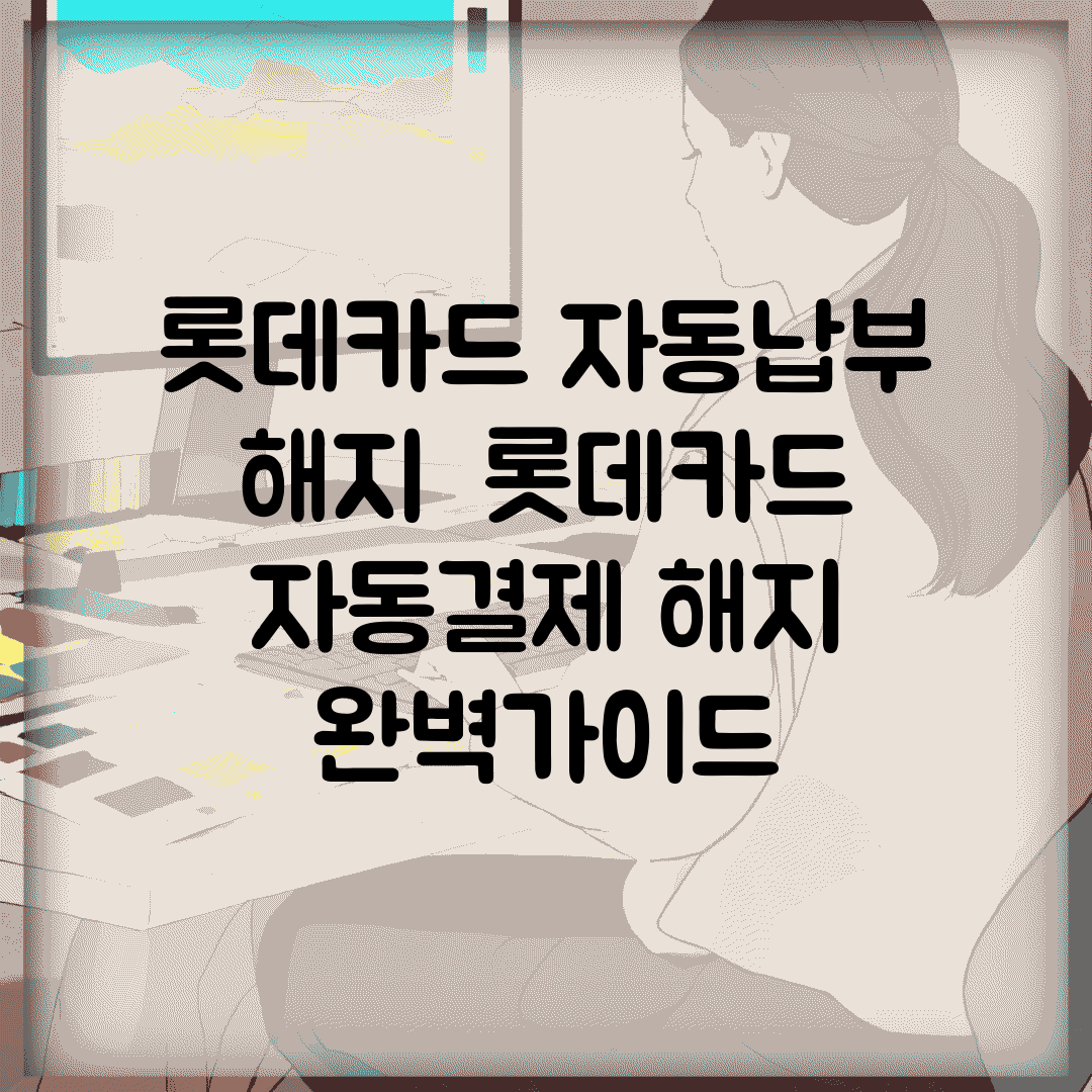 롯데카드 자동납부 해지 | 롯데카드 자동결제 해지 완벽가이드
