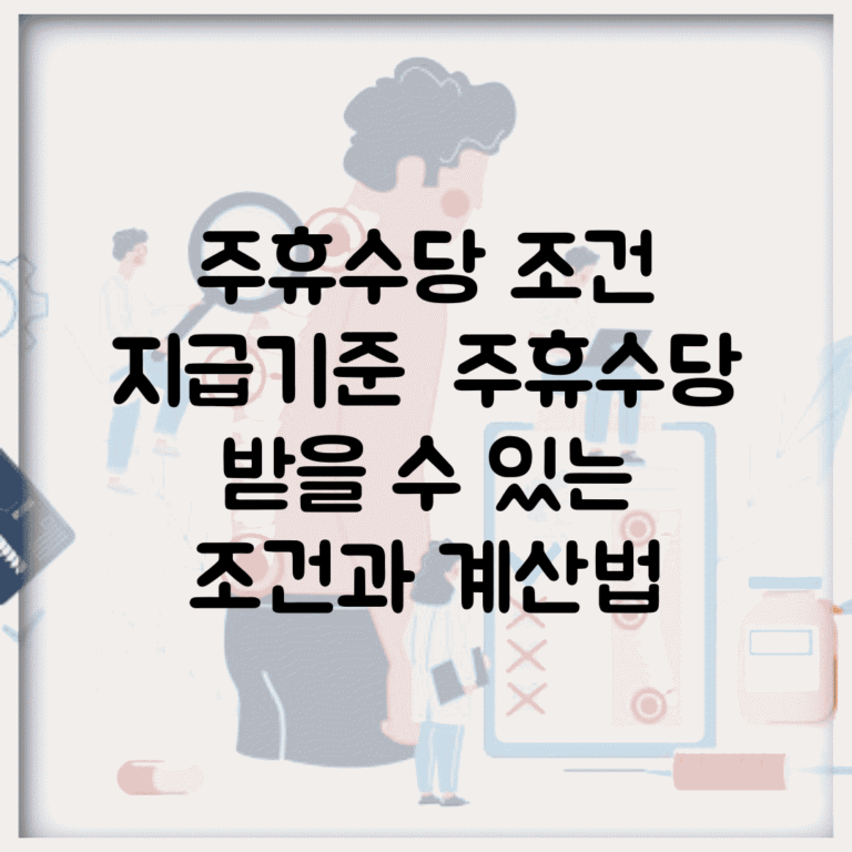 주휴수당 조건 지급기준 | 주휴수당 받을 수 있는 조건과 계산법