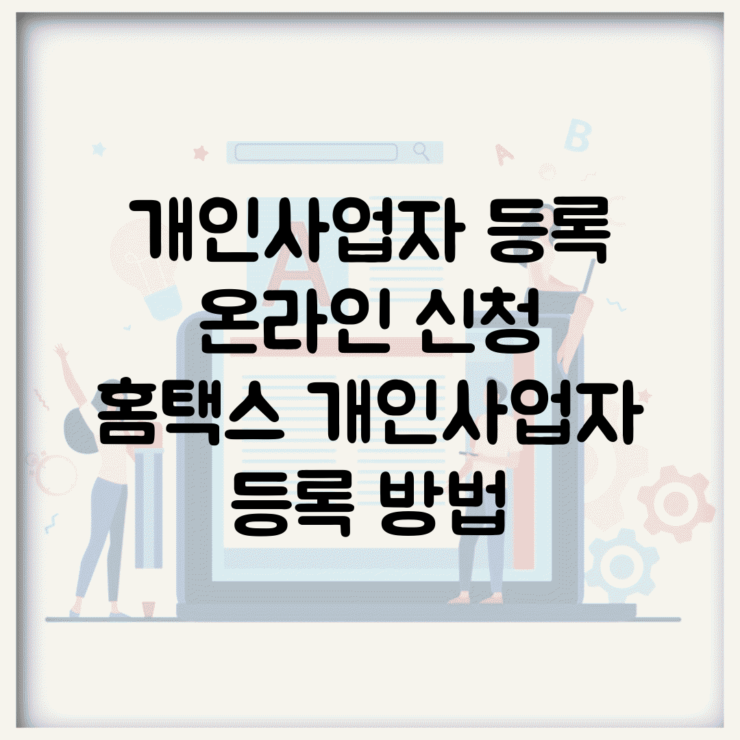 개인사업자 등록 온라인 신청 | 홈택스 개인사업자 등록 방법