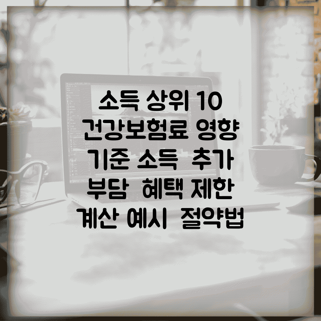 소득 상위 10% 건강보험료 영향 | 기준 소득 | 추가 부담 | 혜택 제한 | 계산 예시 | 절약법