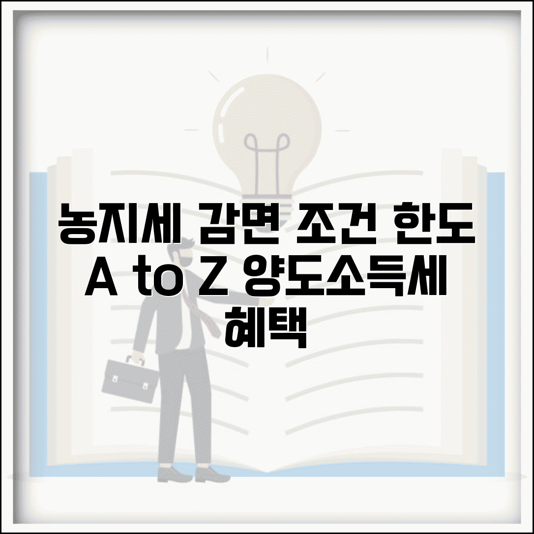 자경농지 양도소득세 감면 | 자경농지 양도세 감면 조건과 한도