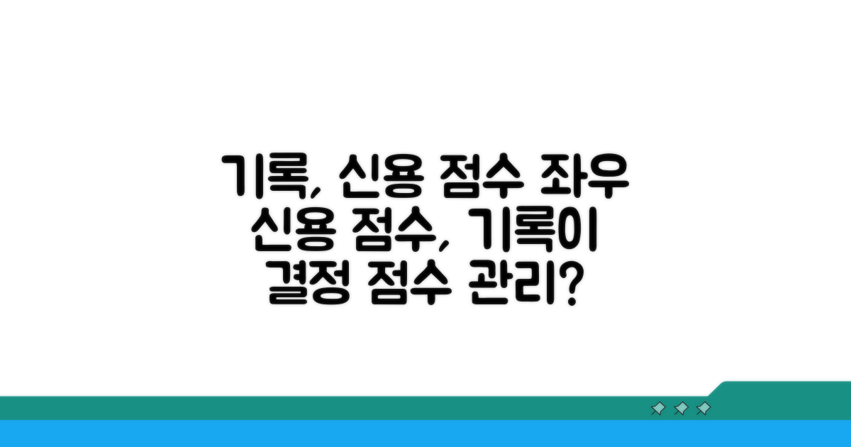 기록이 신용 점수에 미치는 영향