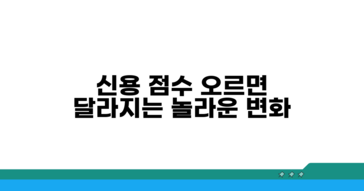 신용점수 오르면 달라지는 점