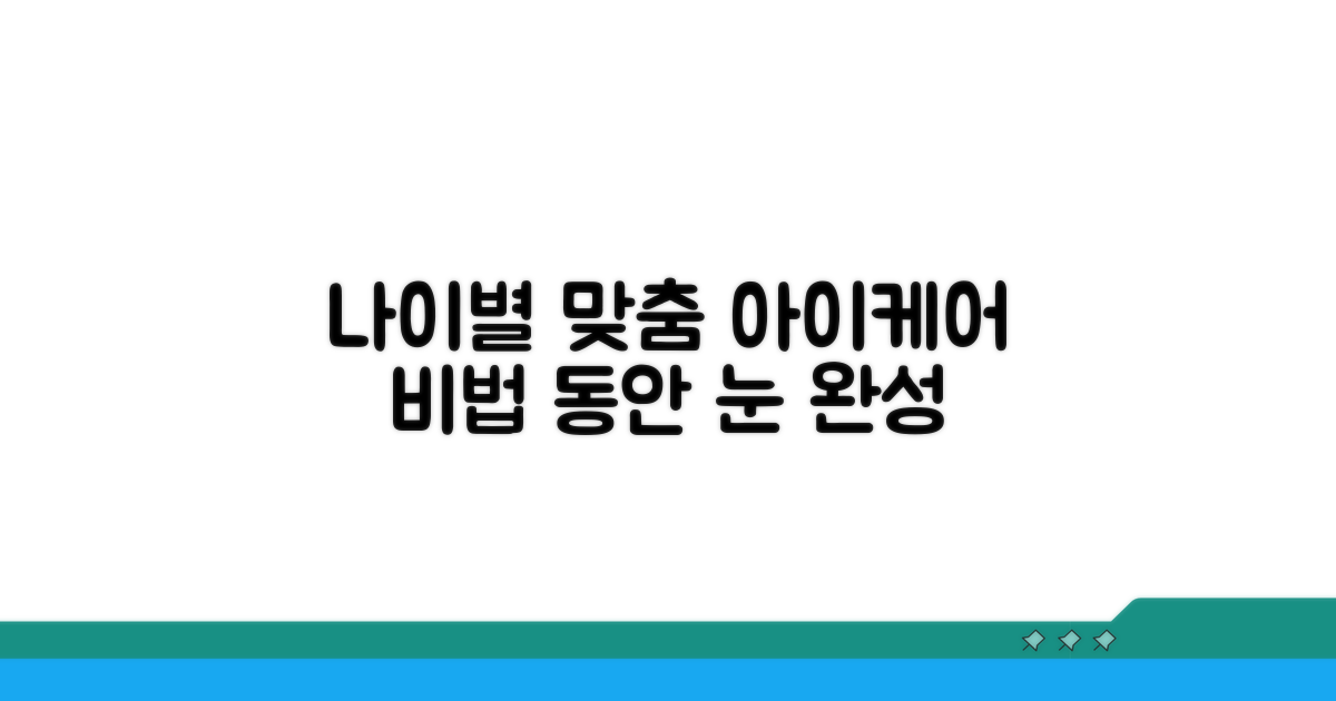 연령별 맞춤 아이케어 전략