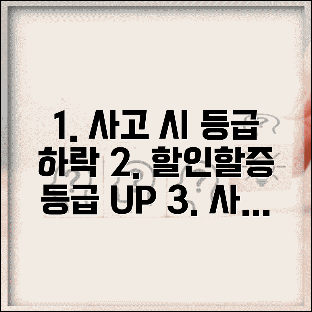 교통사고 보험 등급 하락 | 사고로 인한 할인할증 등급 변화와 회복 기간