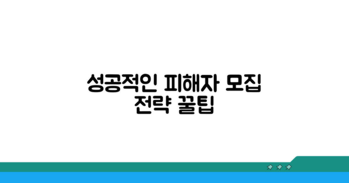 성공적인 피해자 모집 전략