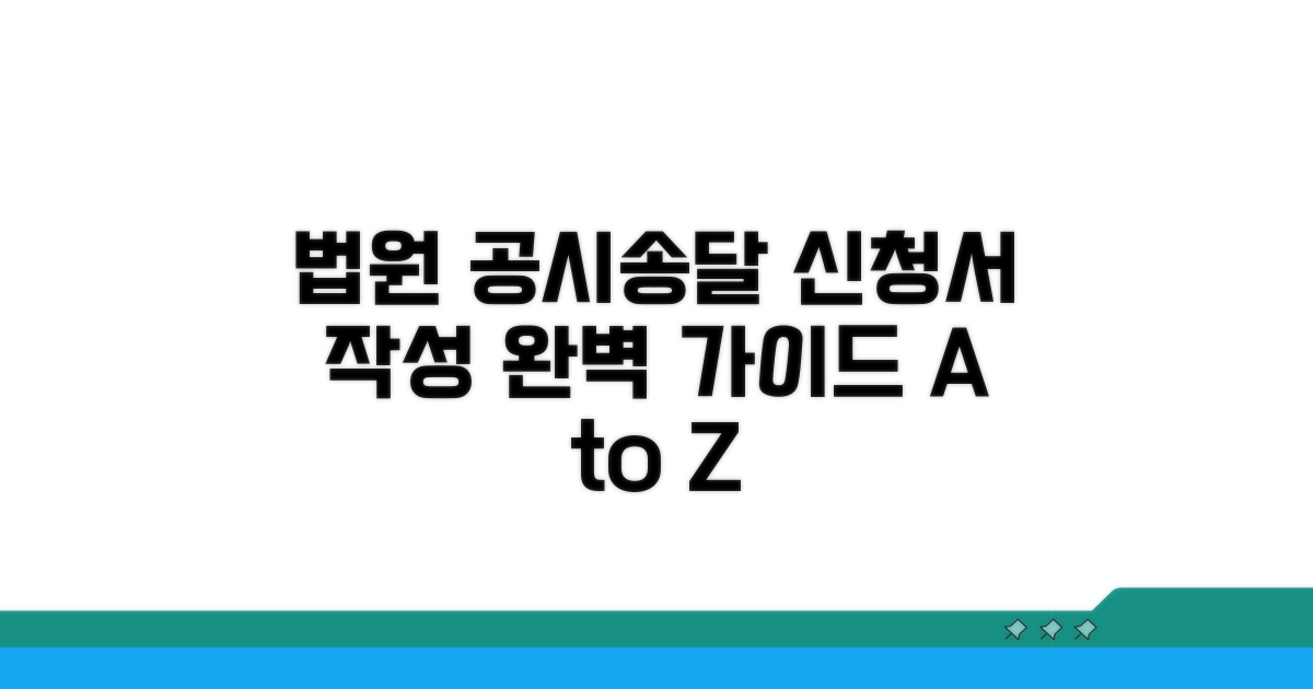 법원 공시송달 신청서 작성법