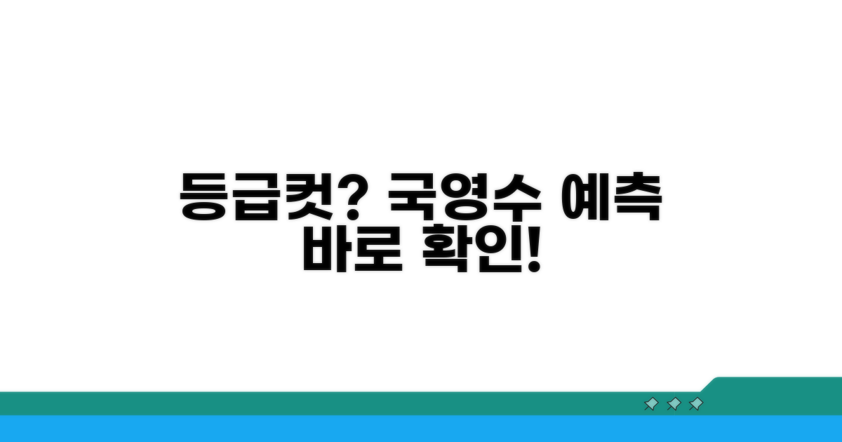 국어, 영어, 수학 등급컷 가늠하기