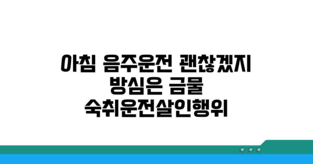 음주 후 운전, 아침에도 위험해요