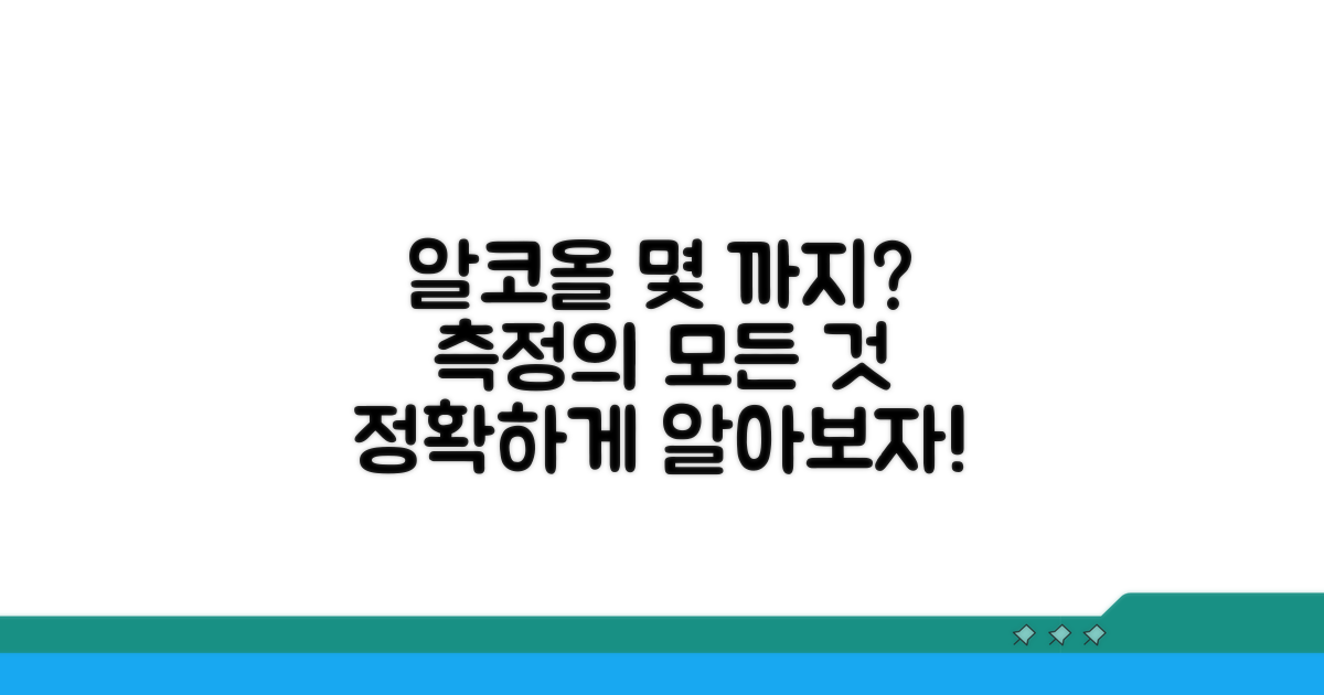 알코올 측정, 언제 몇 %까지?