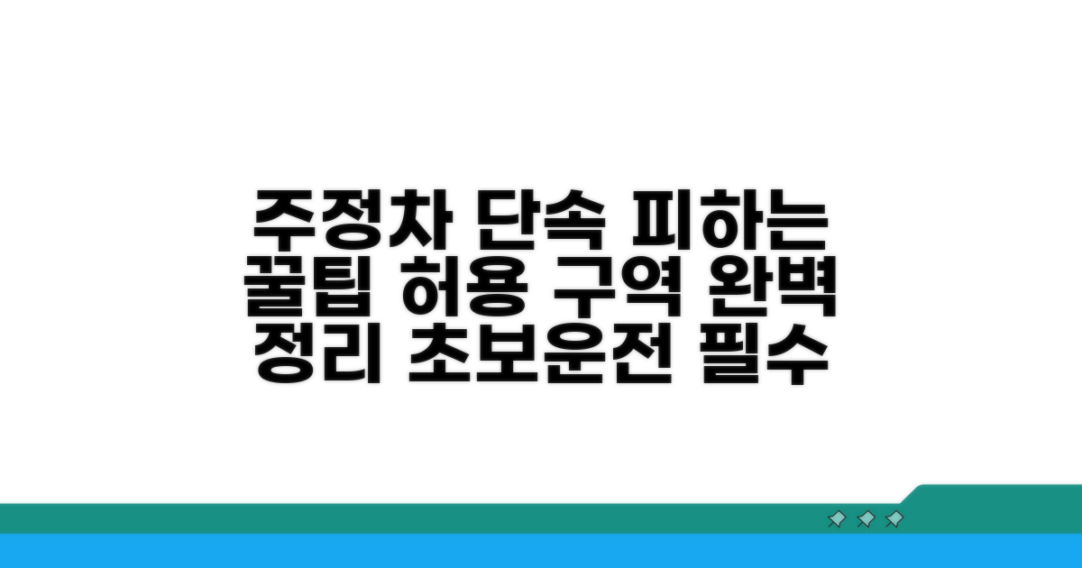 단속 피하는 주정차 요령과 허용 구역