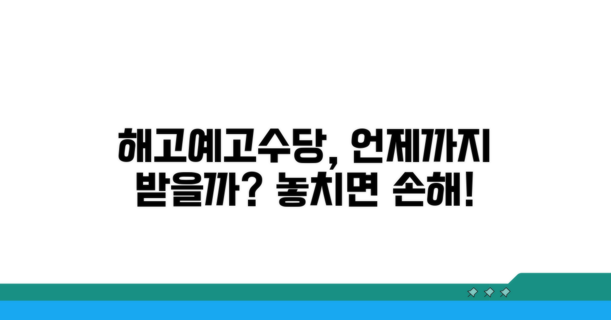 해고예고수당 언제까지 받아야 할까