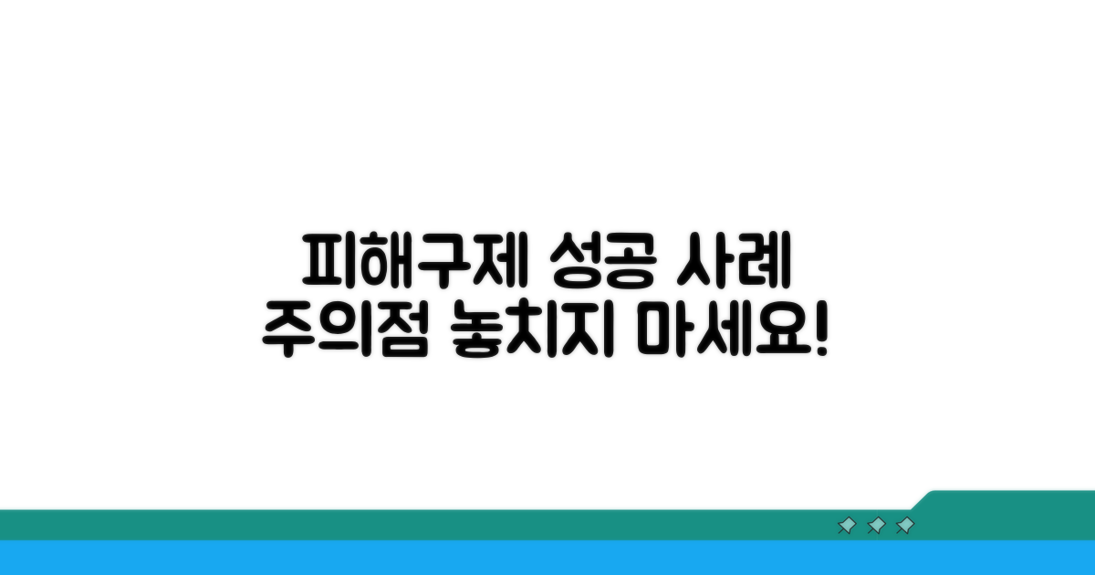 피해구제 성공 사례와 주의점