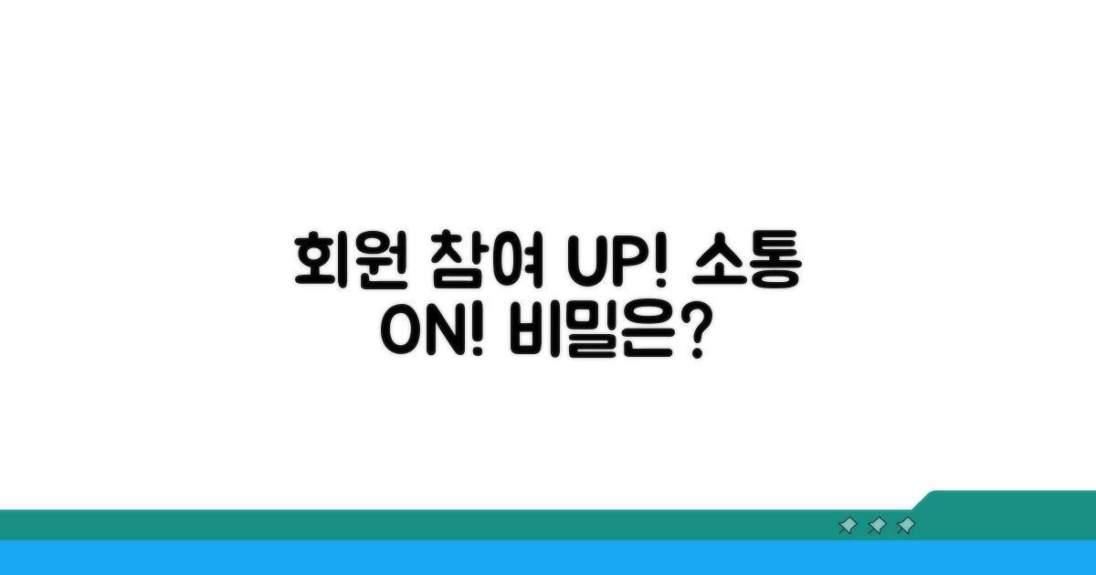 회원 참여와 소통 활성화 전략