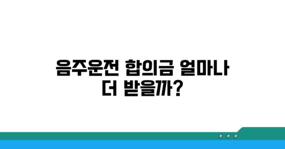 음주운전 사고, 합의금 얼마나 더 받을까?