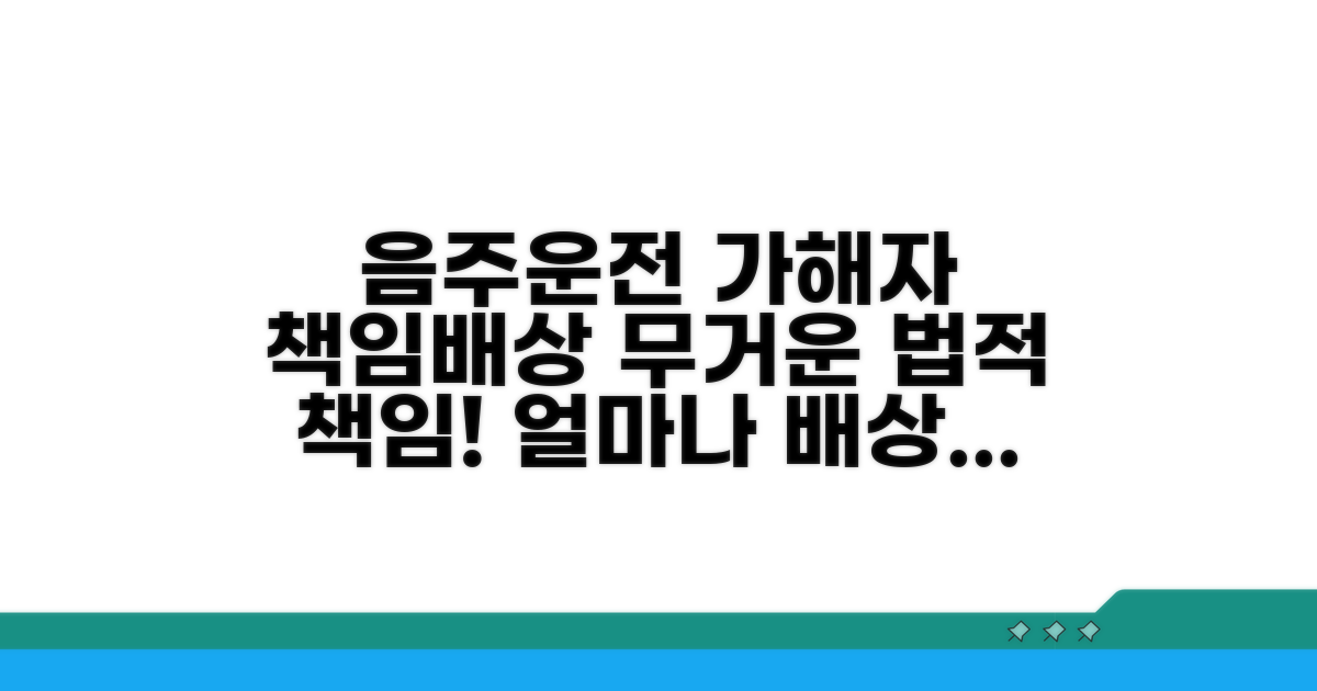 가해자 음주운전 시 법적 책임과 배상액