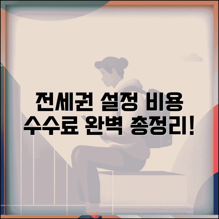 전세권설정 비용 및 수수료 | 전세권 설정비용 총정리 완벽가이드