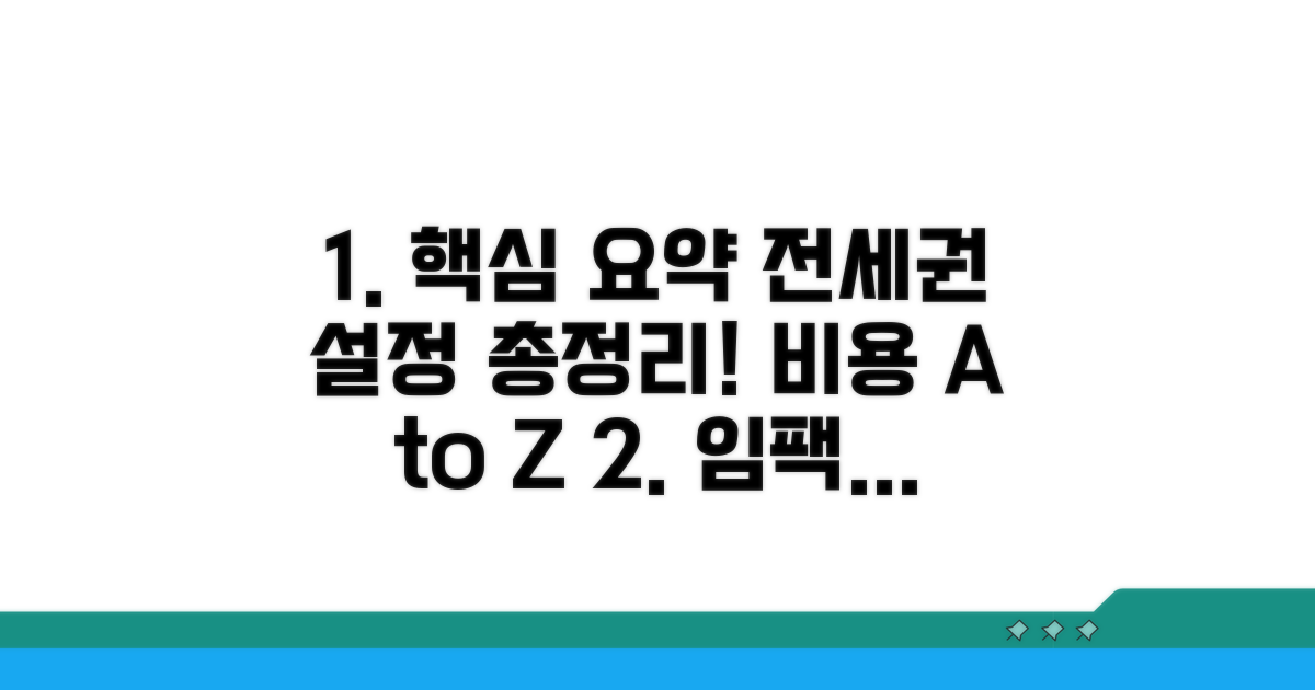 전세권 설정 비용 총정리