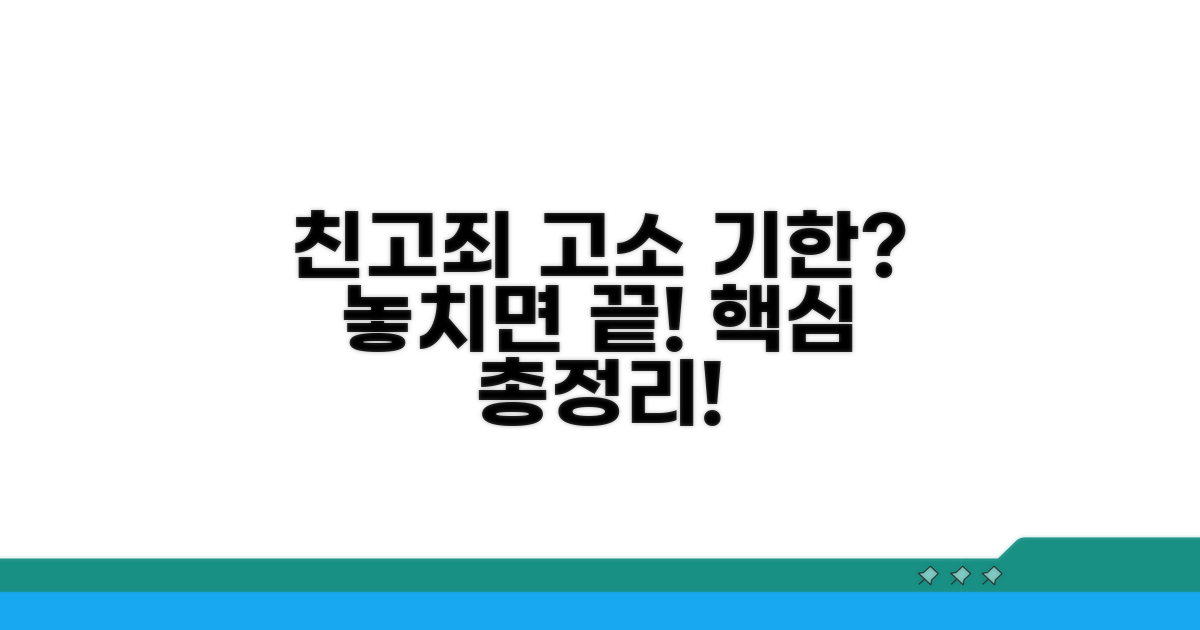 친고죄 고소 기간과 절차
